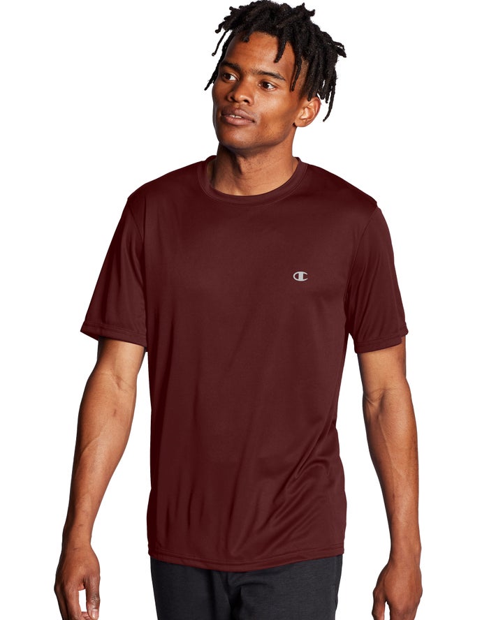 Champion Mens T-Shirt NZ - Double Dry® Dark Red ( 9705-OXMVQ )